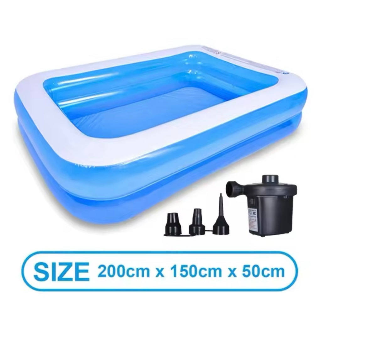 Piscina gonflabila , 200 x 150 x 50 cm, 2 inele family pool XXL exterioara