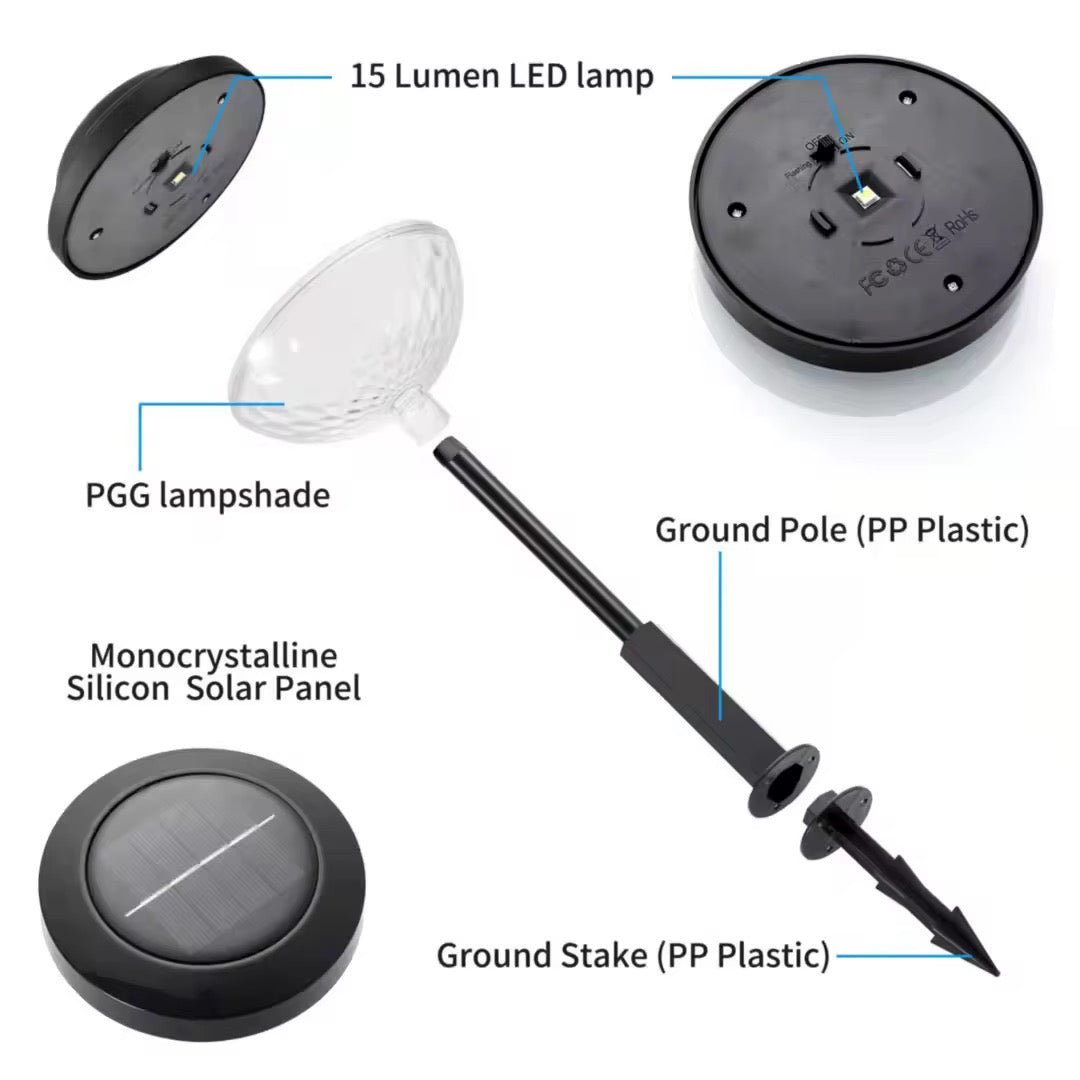 Set 4x Lampi Solare Pentru Gradina, IP 44, H45 Cm
