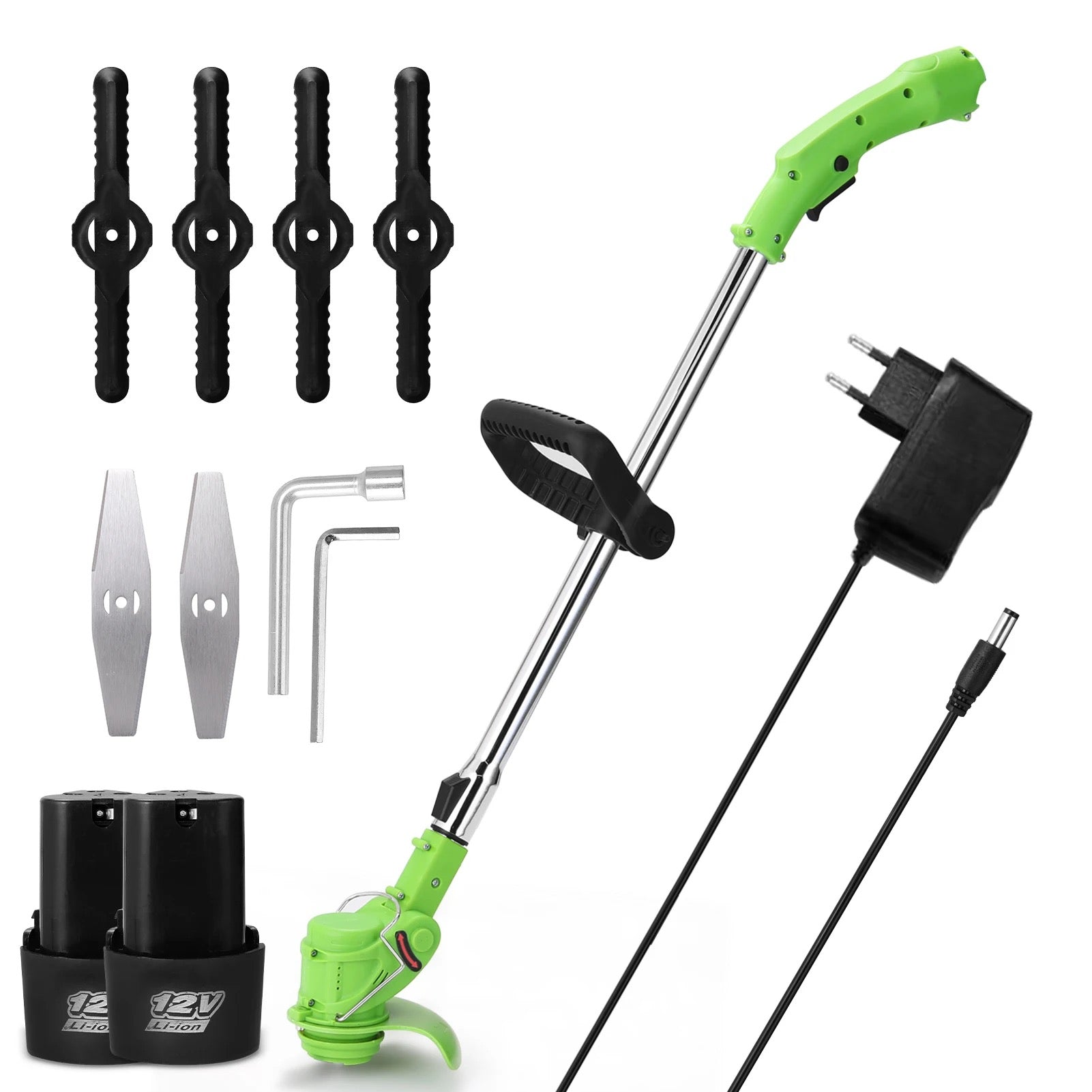 Motocoasa electrica cu 2 Acumulatori, 12V, Autonomie 4 ore 20000 RPM