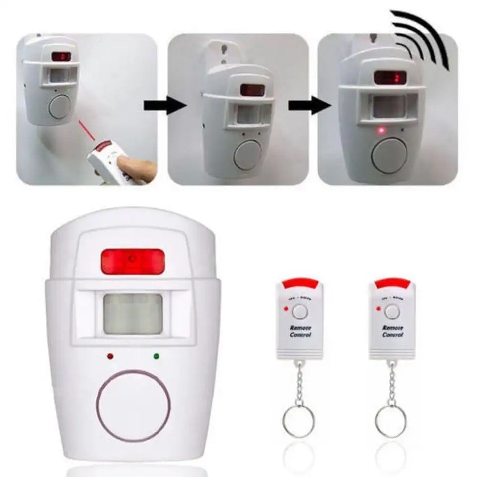 Alarma wireless cu 2 telecomenzi si senzor de miscare cu infrarosu