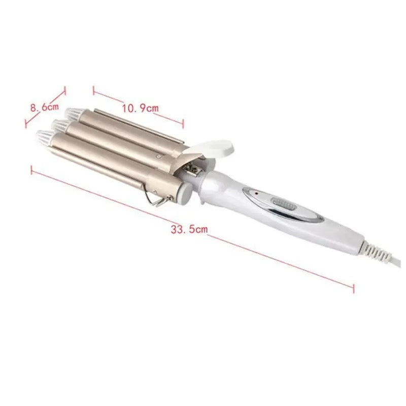 Ondulator Profesional cu Tehnologie Ionica si 3 Tuburi Ceramice