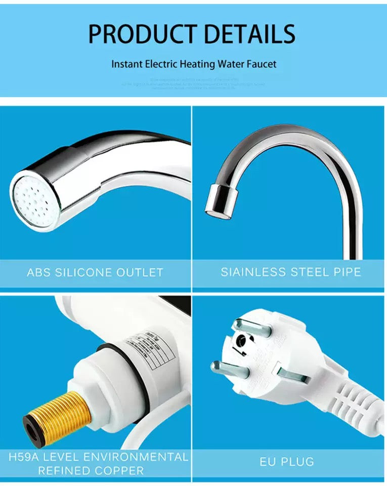Robinet Electric pentru Apa calda instant, 3000W, Afisaj LCD