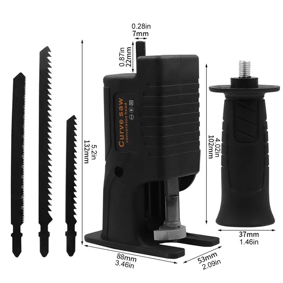 ADAPTOR DE FIERASTRAU LANCE PENTRU BORMASINA ELECTRICA, MULTIFUNCTIONAL, PORTABIL, CU 3 LAME