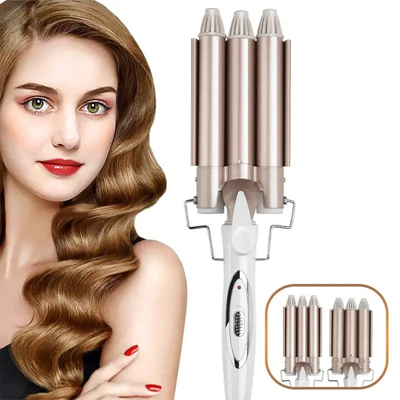 Ondulator Profesional cu Tehnologie Ionica si 3 Tuburi Ceramice