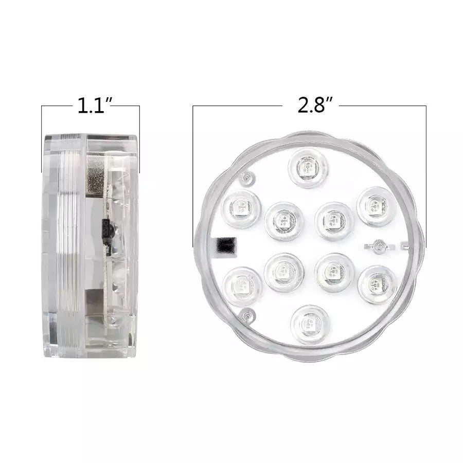 Set 4 lampi LED RGB, pentru Piscina cu telecomanda, rezistente la apa
