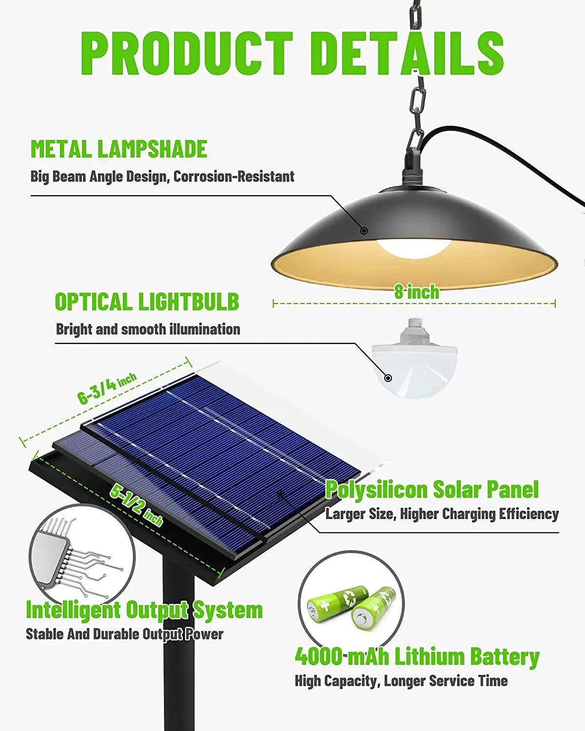 Set panou solar cu 2 becuri LED cu aplica, telecomanda, 50W