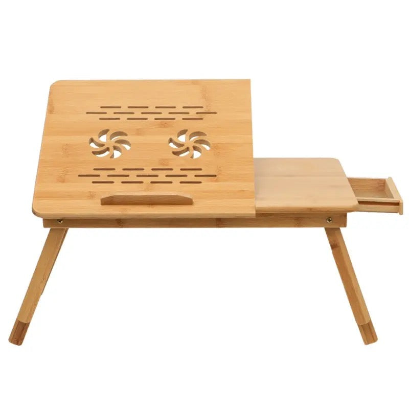 Masa pliabila din Lemn Bambus pentru laptop cu design Ergonomic
