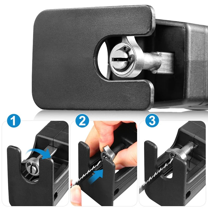 ADAPTOR DE FIERASTRAU LANCE PENTRU BORMASINA ELECTRICA, MULTIFUNCTIONAL, PORTABIL, CU 3 LAME