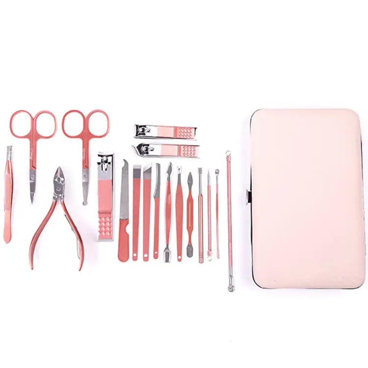Set Complet 18 Instrumente pentru Manichiura si Pedichiura