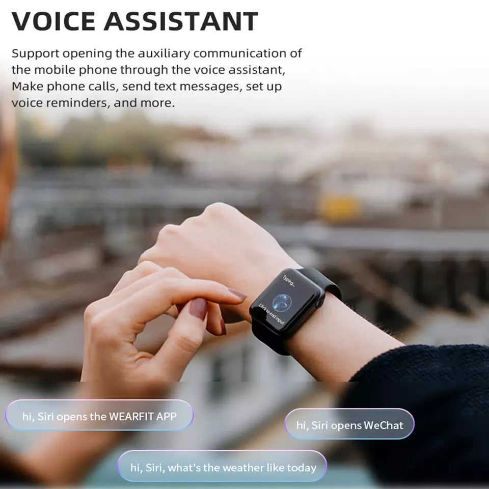 Ceas SmartWatch i7 Pro Max cu Functie de Fitness Ecran Tactil, Asistent Vocal