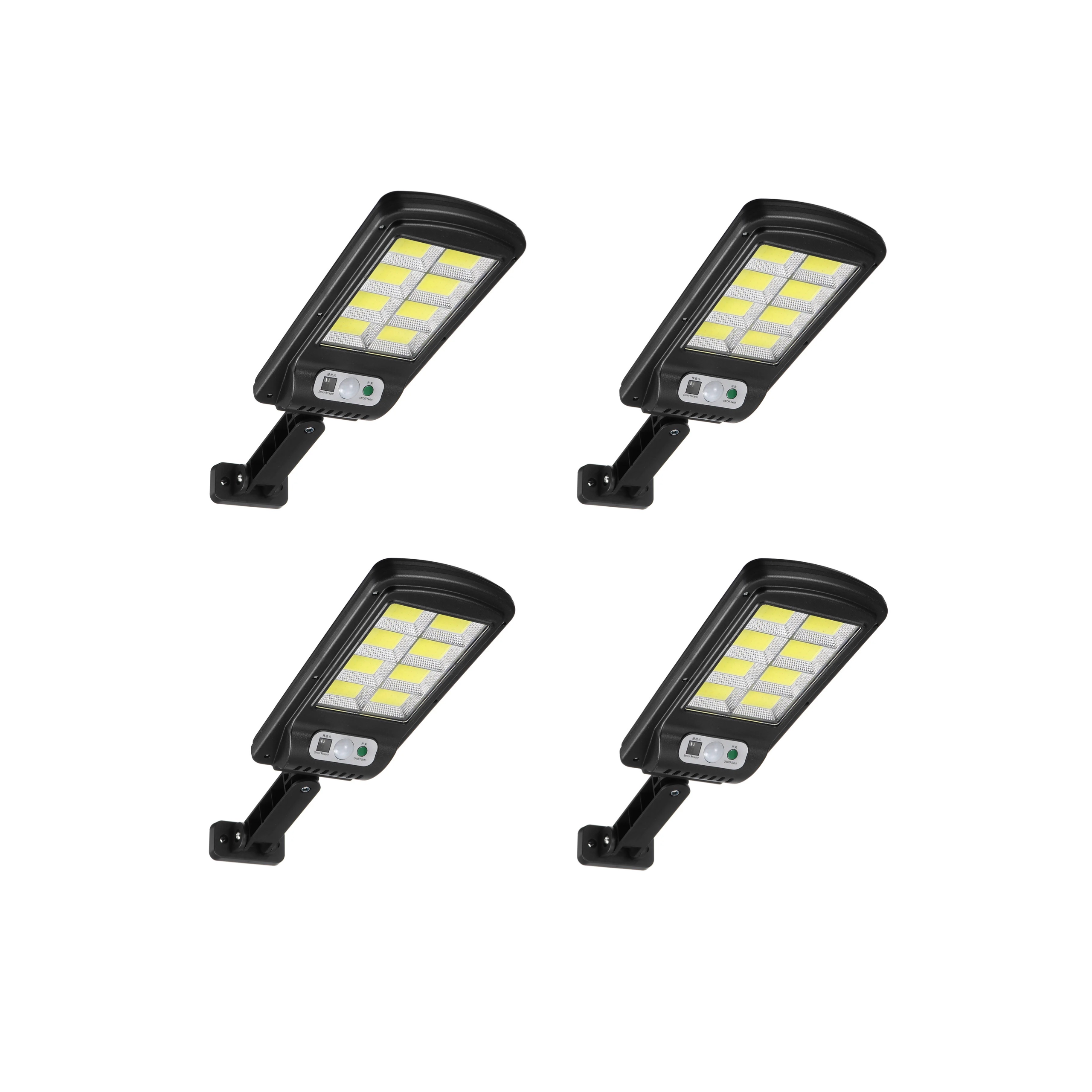 Set 4 x Lampi cu Incarcare Solara 8 celule 150W, 160 LED-uri COB, telecomanda