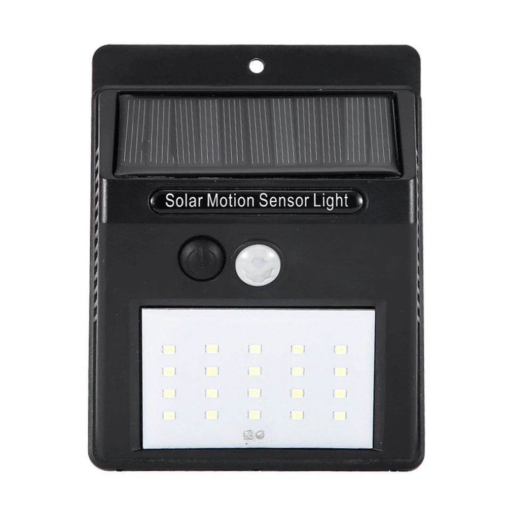 Lampa solara de perete cu iluminare continua si lumina 20 led