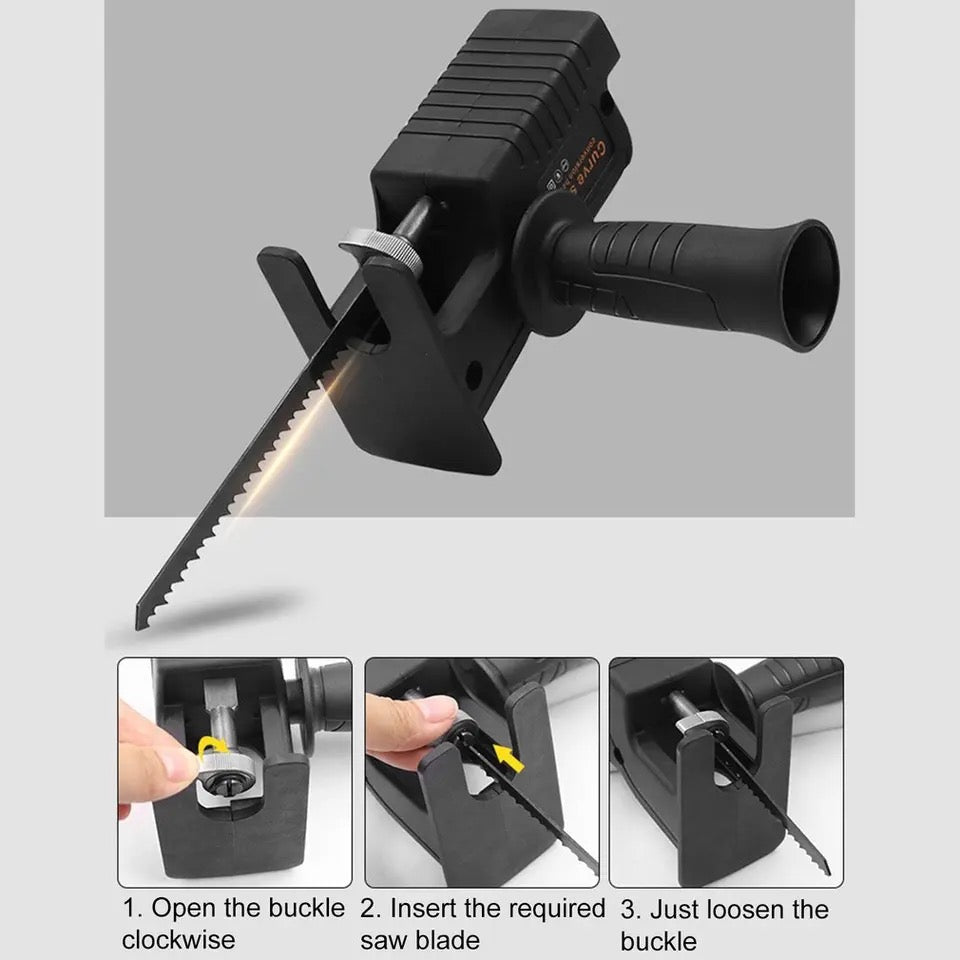 ADAPTOR DE FIERASTRAU LANCE PENTRU BORMASINA ELECTRICA, MULTIFUNCTIONAL, PORTABIL, CU 3 LAME
