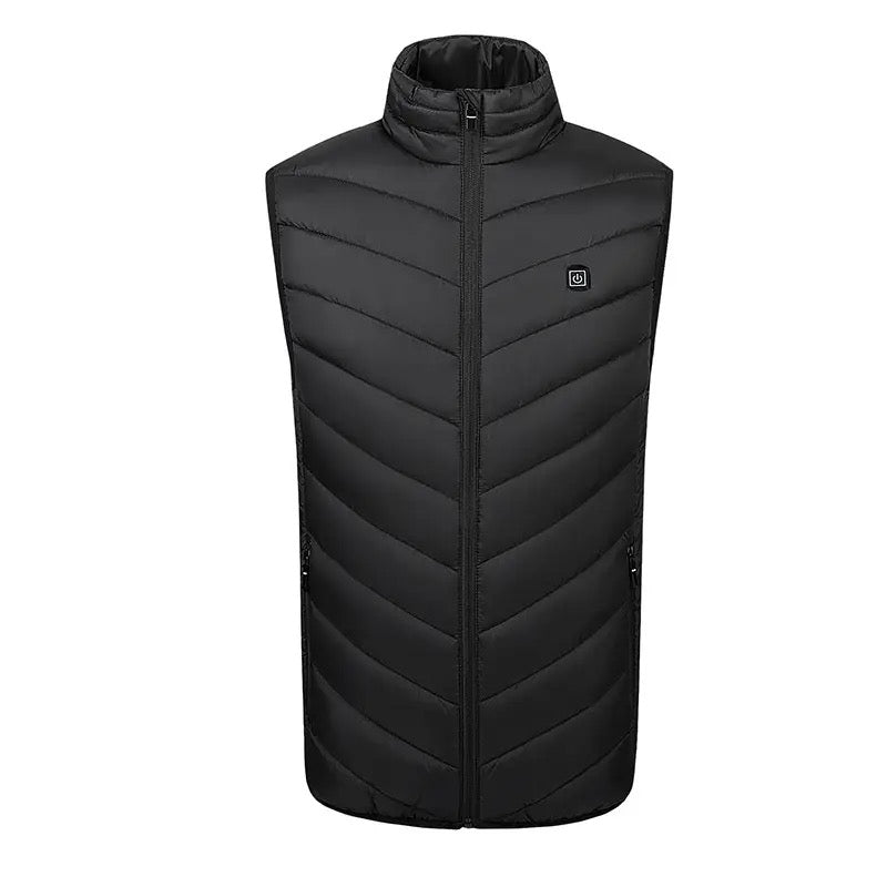 Vestă încălzită cu 11 zone Unisex, Jacheta încălzita prin usb reîncărcabilă vestă termică caldă