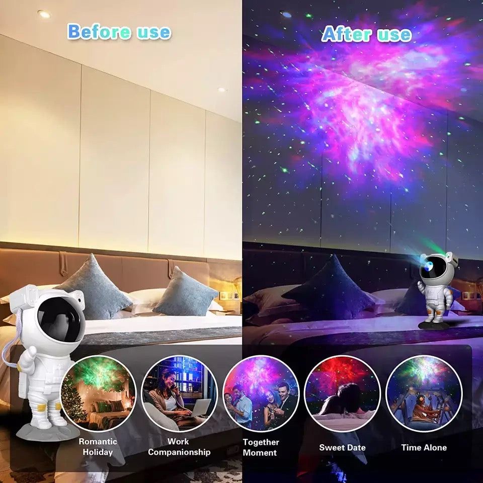 Lampa LED cu proiector Galaxy astronaut Starry Sky