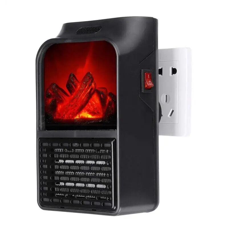 Aeroterma Panoramica, Flame Heater, Portabila, Display Digital, Putere 900W