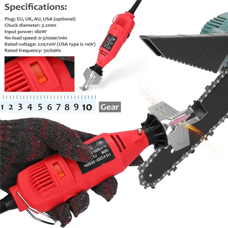 Aparat electric 220 V, portabil - ascutitor pentru lant drujba