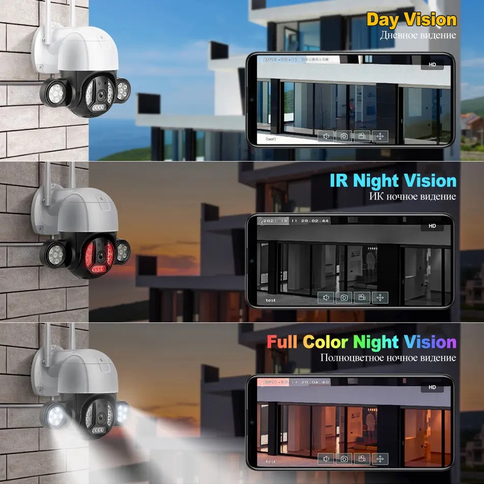Camera Supraveghere video cu 24 de leduri 3MP 2560 x 1920, intelligent tracking, PTZ, WIFI SI LAN Micro SD, Interior si Exterior