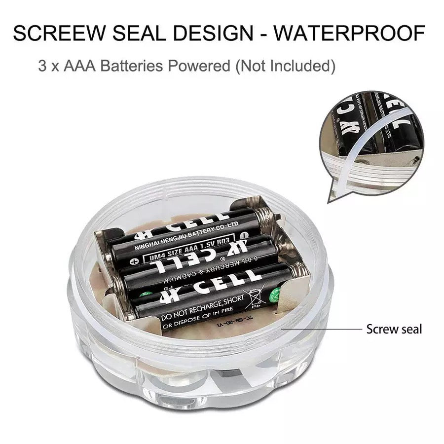Set 4 lampi LED RGB, pentru Piscina cu telecomanda, rezistente la apa