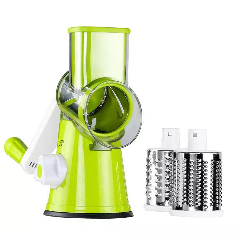 Razatoare manuala pentru legume Tabletop Drum Grater, 3 lame interschimbabile