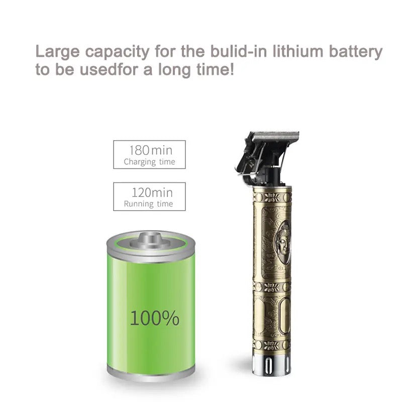 Aparat Masina de Tuns, Ras cu precizie pentru Contur fara Fir, Lame din Inox Incarcare USB
