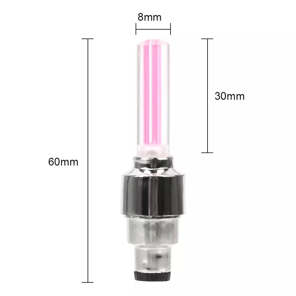 Set 4 x Capace cu LED pentru supapele rotilor Cybertron - Albastru