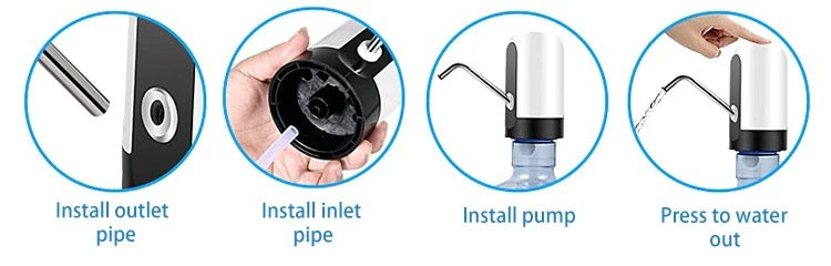 Pompa pentru bidon electrica, dozator, dispenser apa de baut, uz casnic, incarcare USB, AquaZen