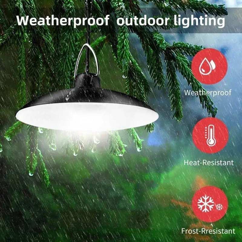 Set panou solar cu 2 becuri LED cu aplica, telecomanda, 50W