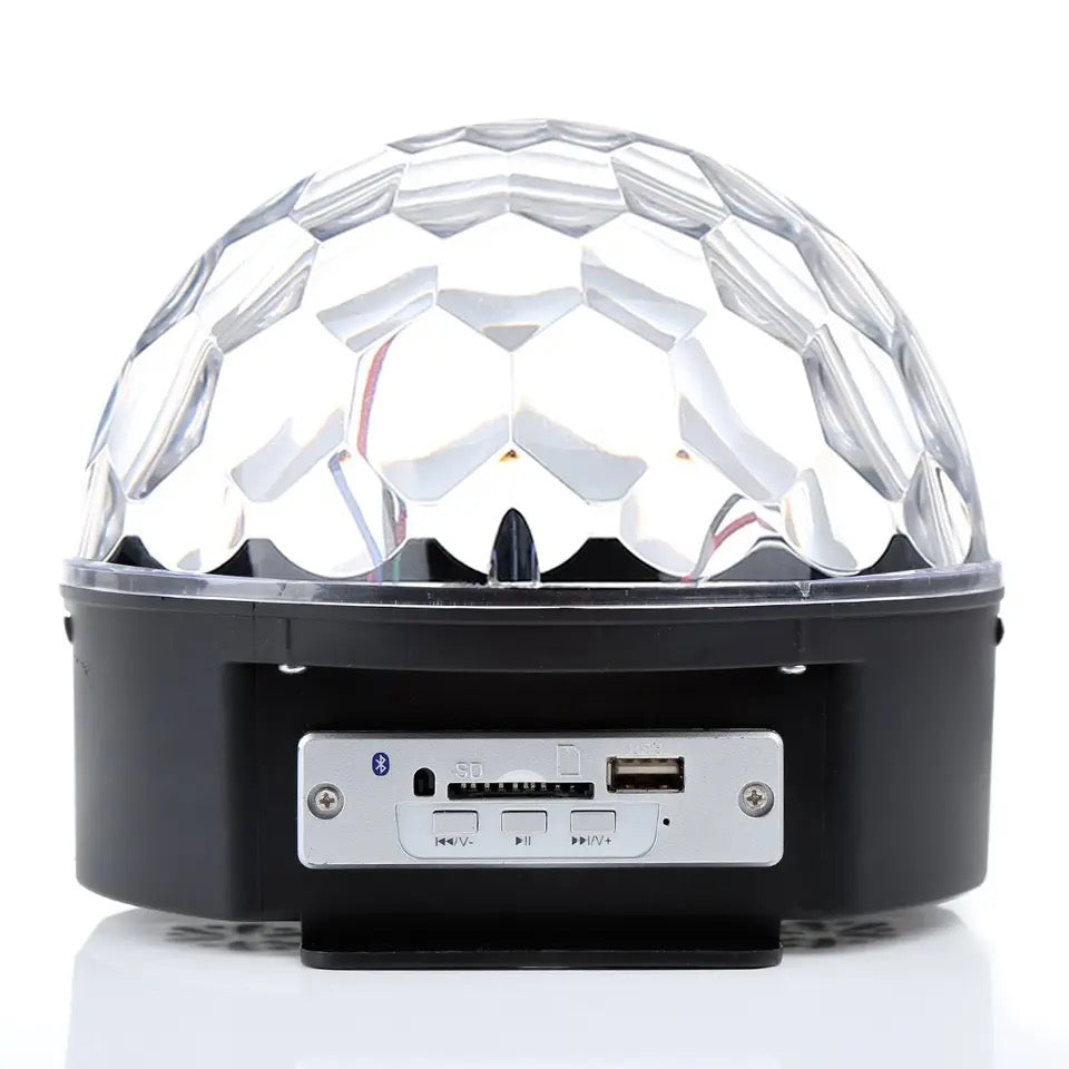 Glob Disco Magic Crystall Ball CU LED RGB , Difuzor , USB , Card , Redare Muzica , Joc Rotativ De Lumini