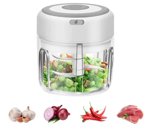 Tocator electric portabil pentru usturoi, nuci, carne, legume 2L