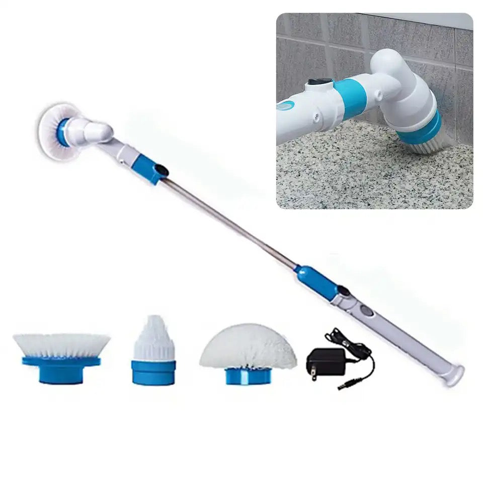 Mop Rotativ Electric, Hurricane Spin Scrubber, pentru Multiple Suprafete, 3 capete incluse