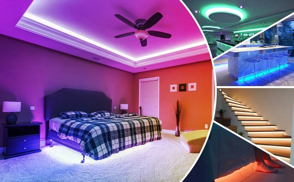 Set 3 X Banda Led Rgb Multicolor Cu Telecomanda 5 Metri