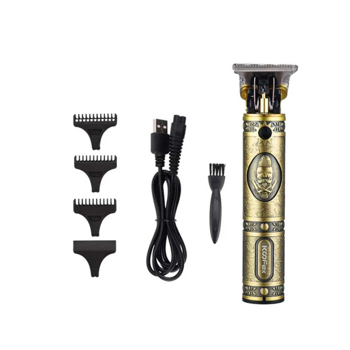 Set 2 X Aparate Masina de Tuns, Ras cu precizie pentru Contur fara Fir, Lame din Inox Incarcare USB
