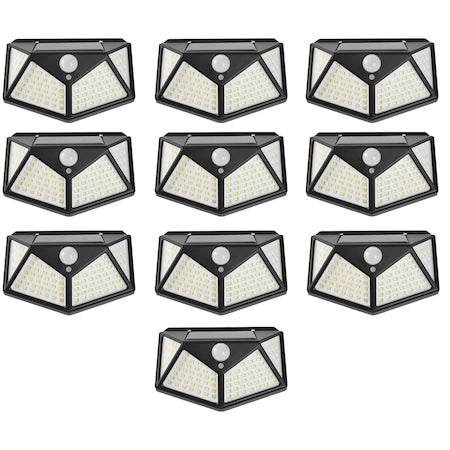 Set 10 lampi solare, 100 leduri